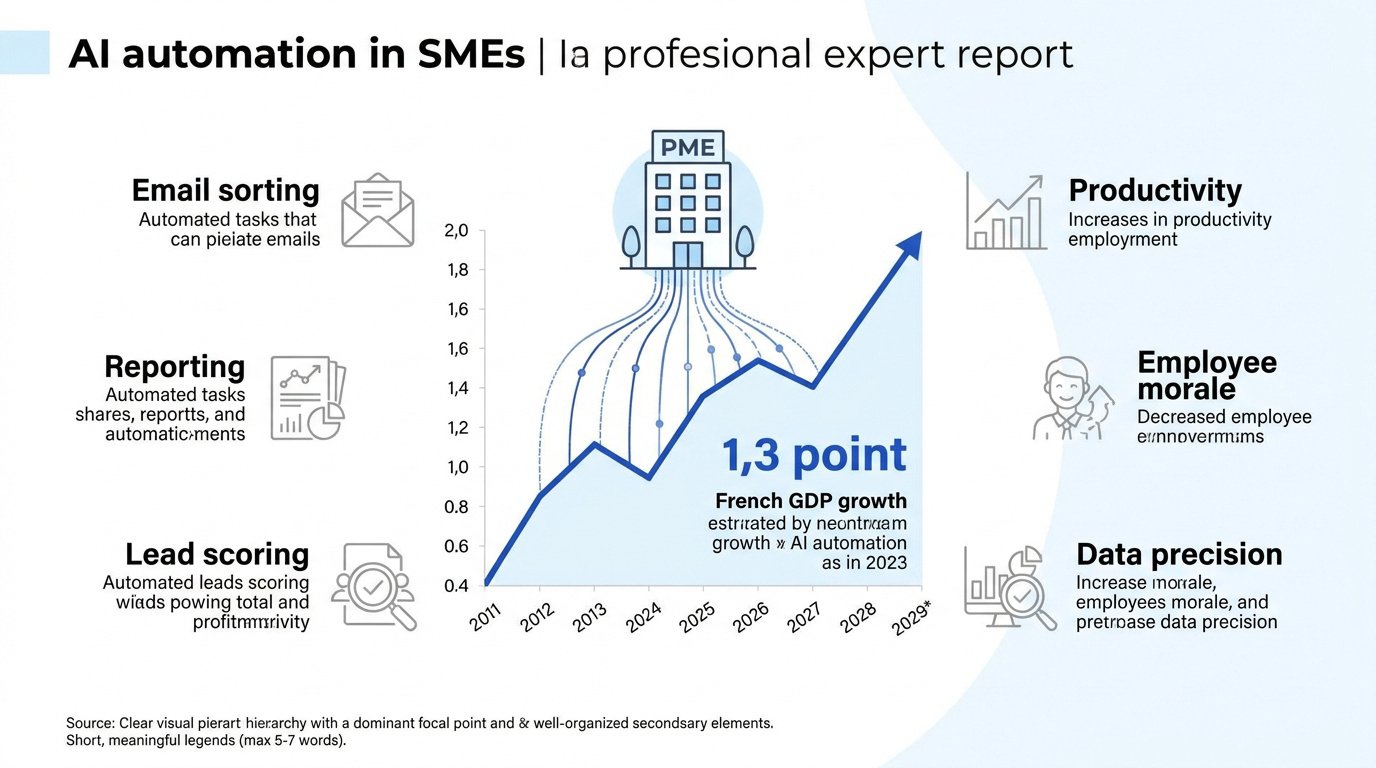 Illustration de l'IA comme levier de croissance pour les PME françaises