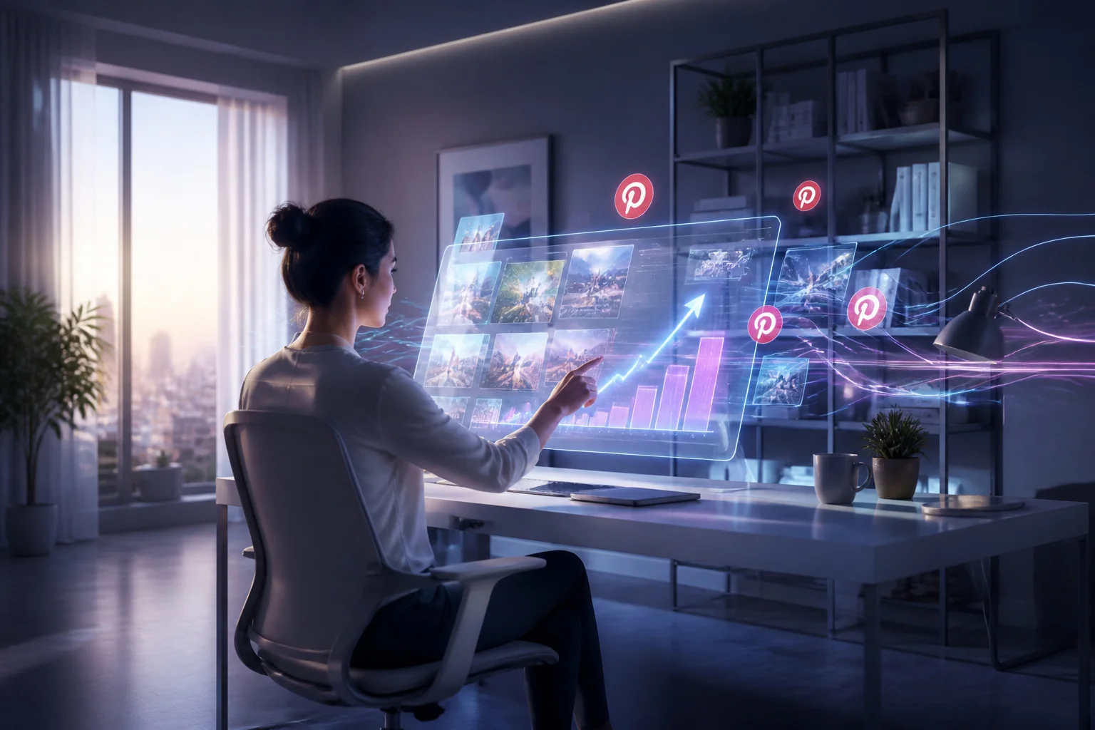 Interface holographique de croissance