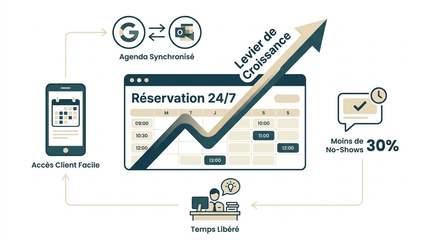 Calendrier de réservation interface marque