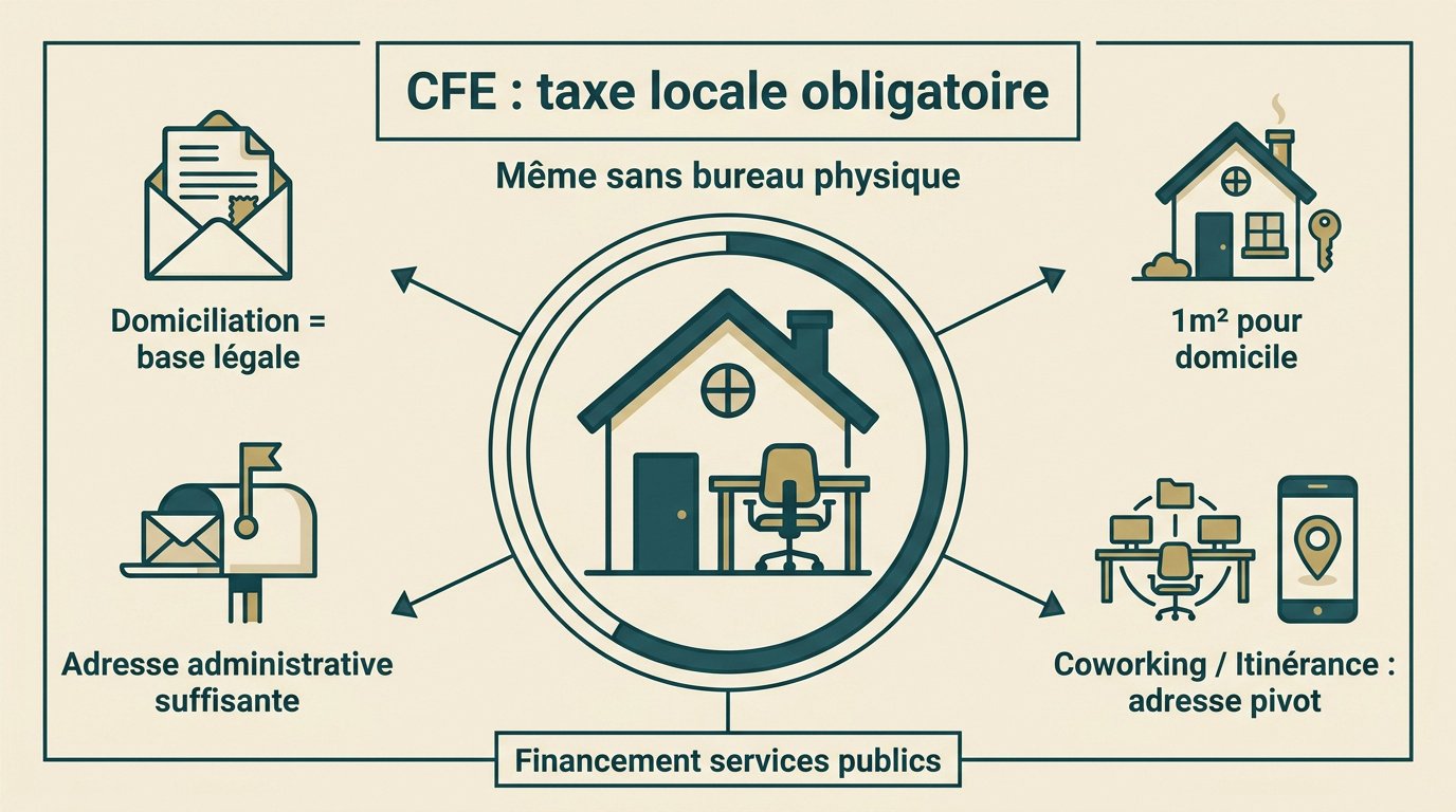 Micro-entrepreneur travaillant à domicile sans local professionnel dédié