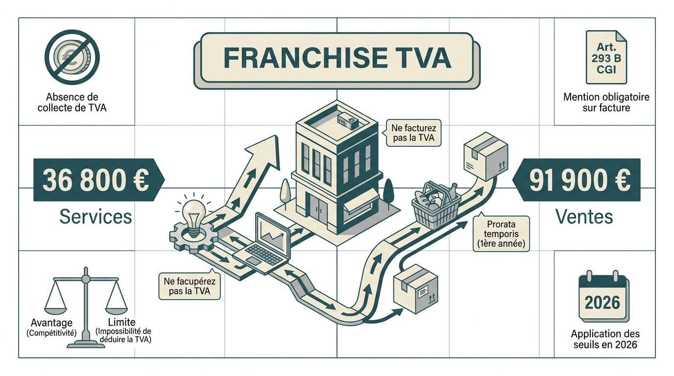 Seuils de franchise TVA micro-entreprise