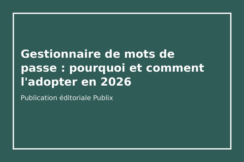 Gestionnaire de mots de passe : pourquoi et comment l'adopter en 2026