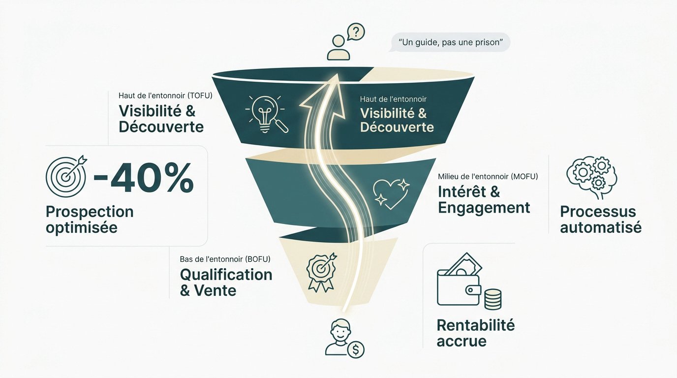 Infographie entonnoir de vente indépendant