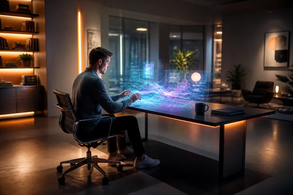 Interaction homme ia futuriste