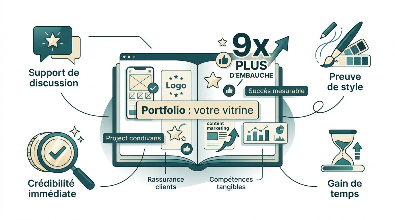Portfolio freelance comme vitrine stratégique de compétences
