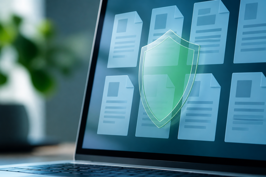 Documents anonymisés protégés dans un espace numérique sécurisé
