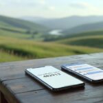 Deux téléphones sur une table, un code de vérification SMS et une conversation