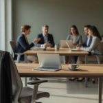 Petite équipe autour d’un planning de présence, face à une absence imprévue